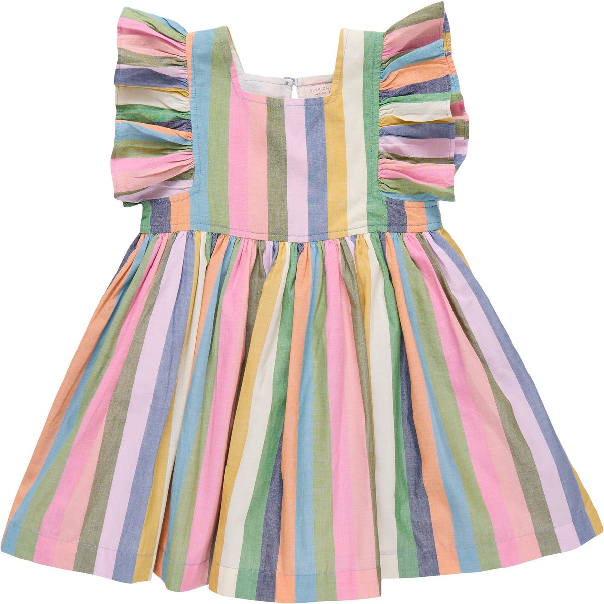 Girls Elsie Dress in Parade Stripe by Pink Chicken