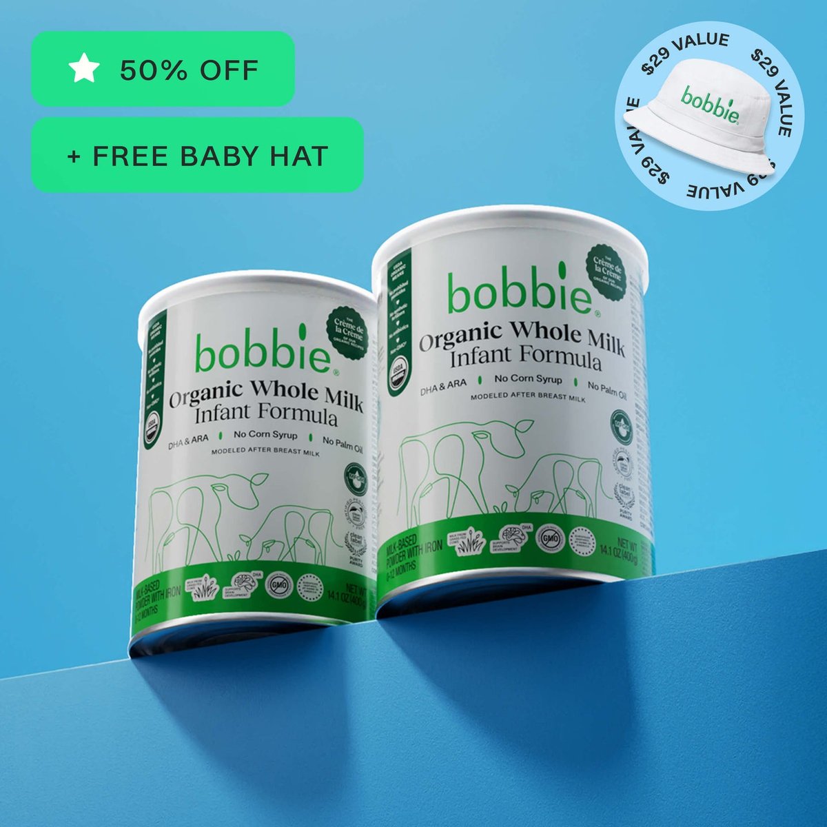 Bobbie Organic Whole Milk Infant Formula