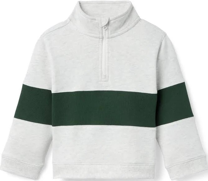 Janie and Jack The Half Zip Stripe Sweatshirt
